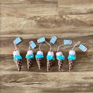 Cost Plus World Market  Ice Cream Cone Ornaments